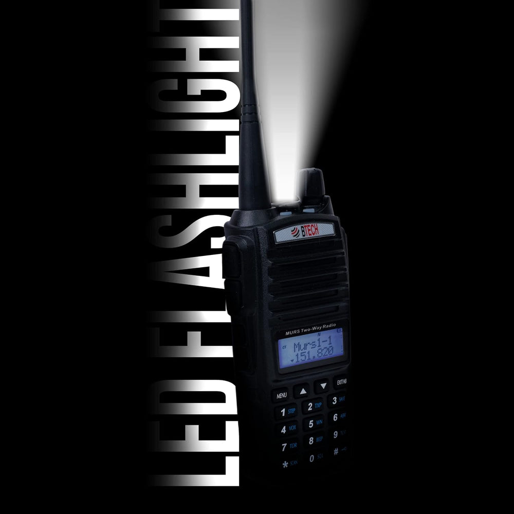 BTECH MURS-V2 200 Fully Customizable Channels MURS Two-Way Radio. USB-C Charg...