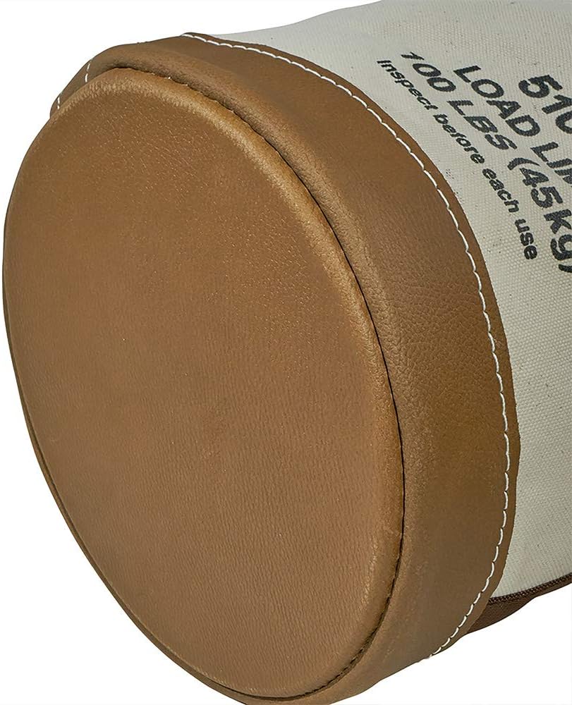 Klein Tools 5104S Canvas Bucket, Tool Bucket Made with No. 4 Canvas and Leath...