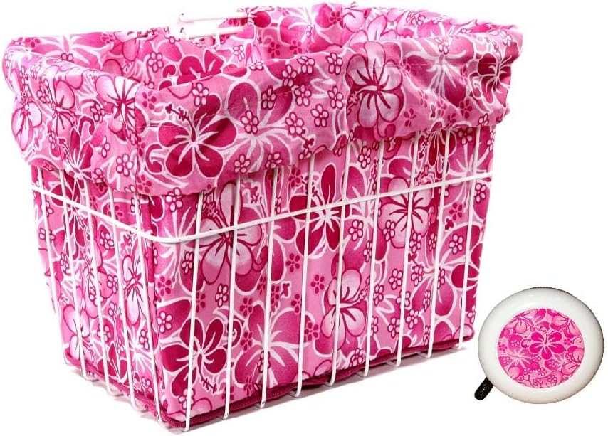 Bicycle Basket Liner Tote, Beach Cruiser Basket Cover, EBike Front Wire Or Wi...