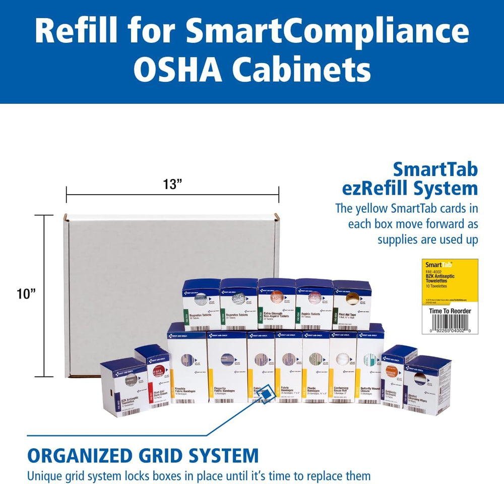 First Aid Only SmartCompliance 50-Person First Aid Refill, 237 Pieces