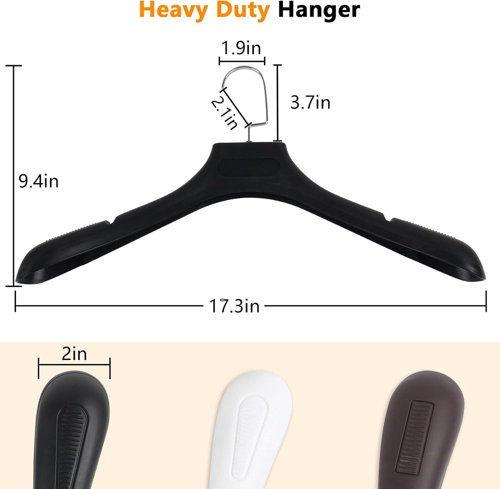 DEDU Suit Hangers for Men 15 Pack, Extra Wide Suit Hanger Non Slip Width 17.7...