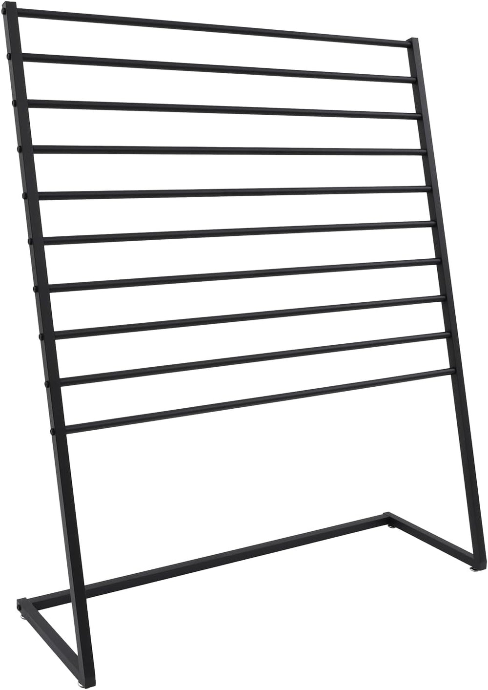 10 Tier Scarf Display Stand, 47.24In Metal Scarf Holder Organizer, Freestandi...