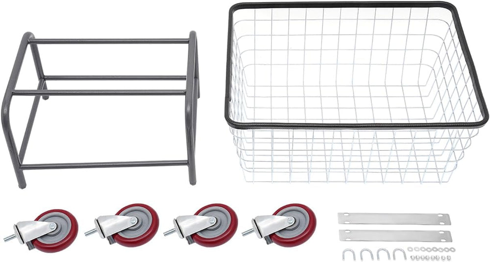 4.5 Bushel Steel Wire Laundry Cart, Commercial Wire Laundry Basket with Wheel...
