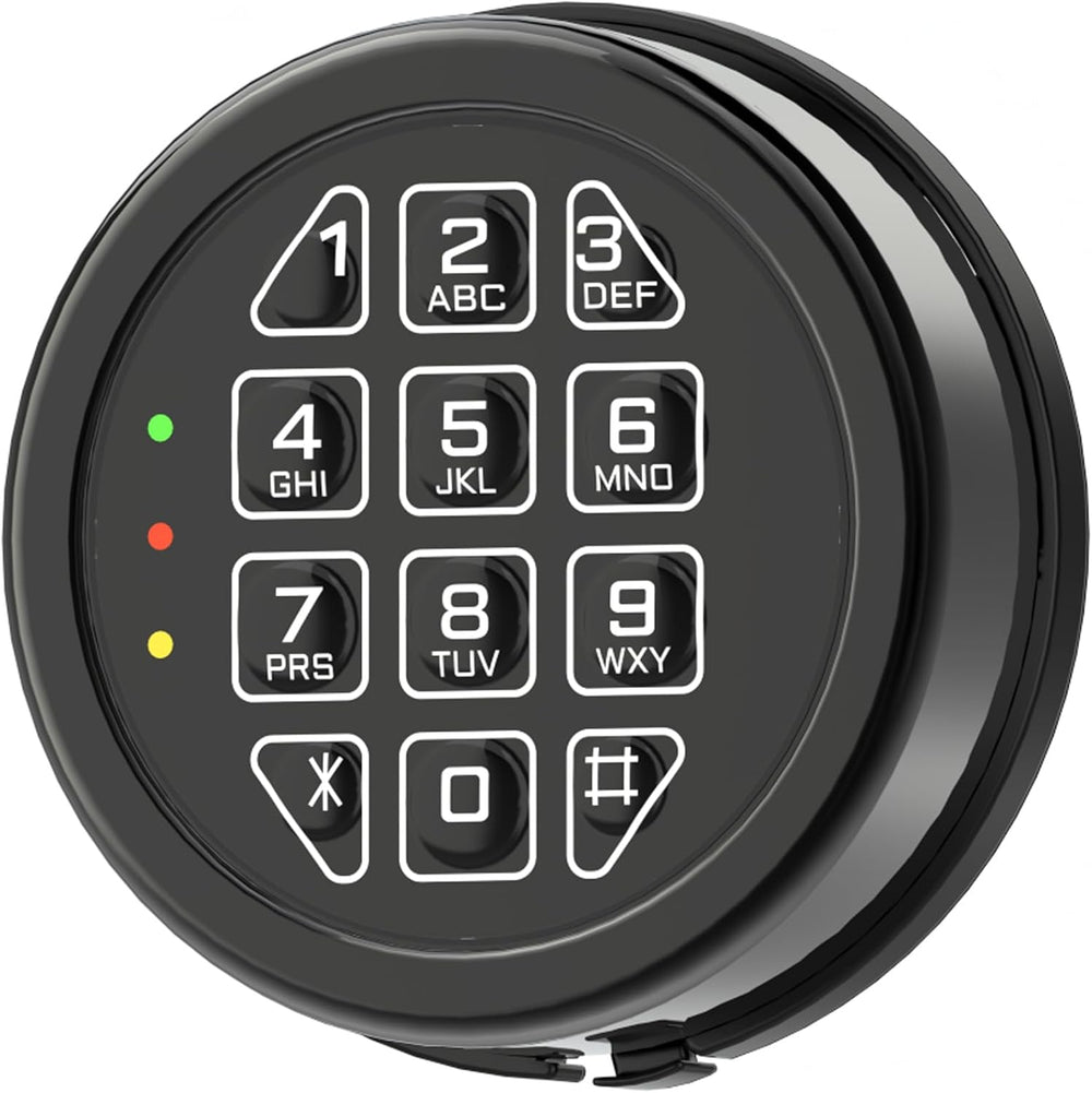 Electronic Gun Safe Lock Replacement Keypad with Solenoid Lock - Black