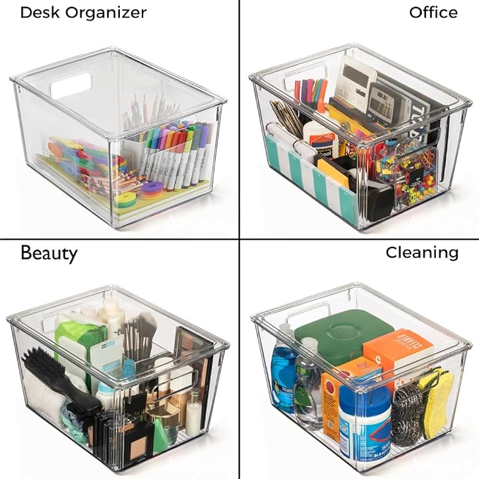 ClearSpace Plastic Storage Bins (4 Pack)