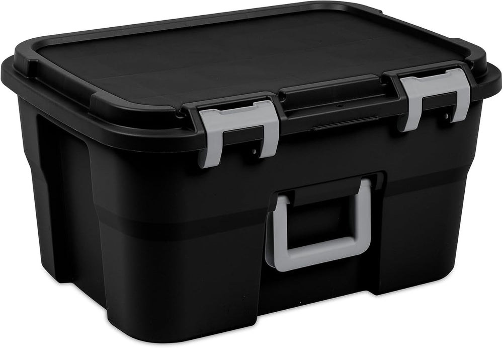 Sterilite 8 Pack Footlocker, 14 Gallon Plastic Storage Container with Latchin...