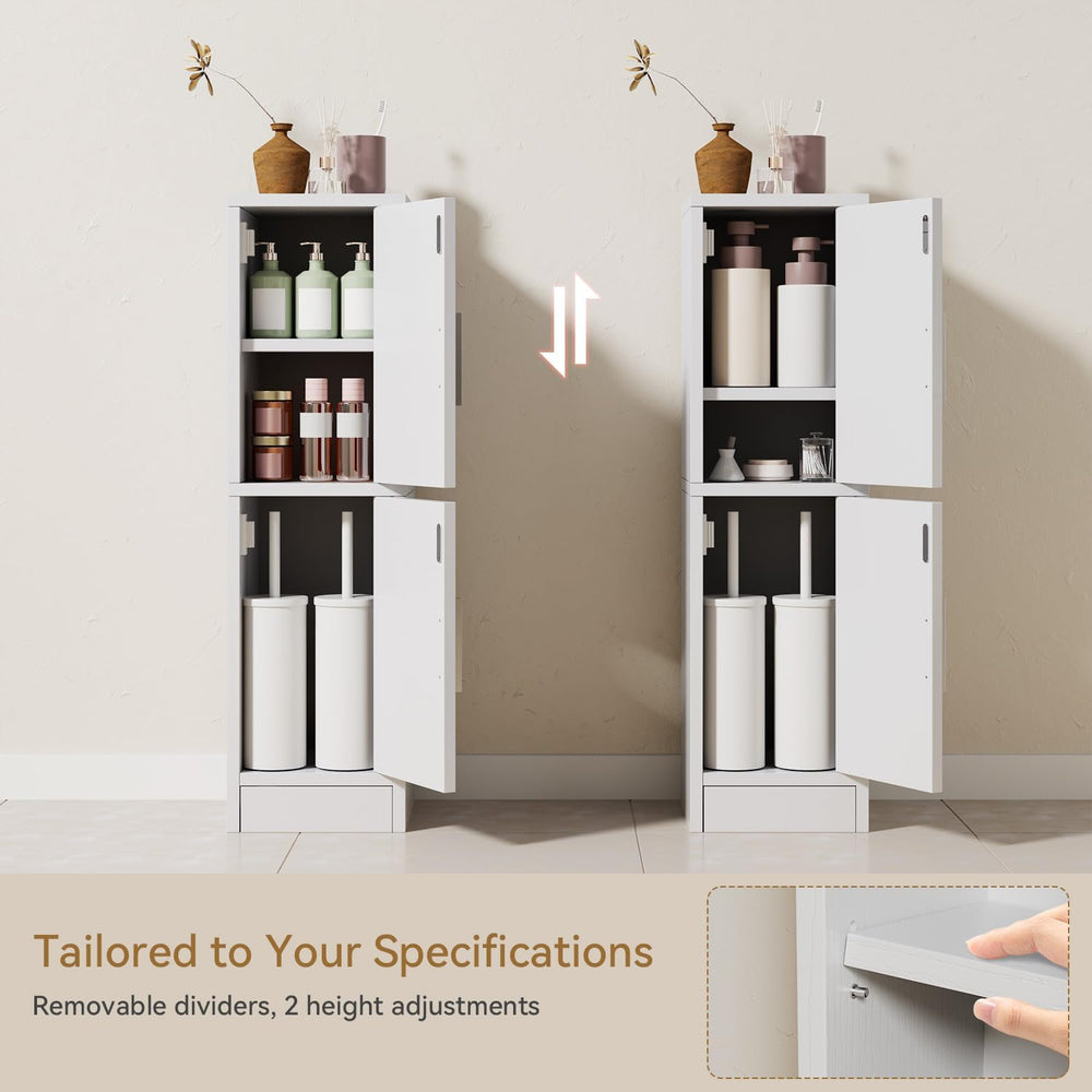 IBUYKE Small Bathroom Storage Cabinet, Narrow Floor Corner Cabinet