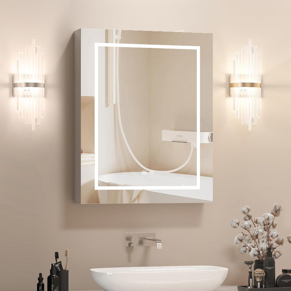 Led Medicine Cabinet,Lighted Medicine Cabinet with Mirror Wall Mounted