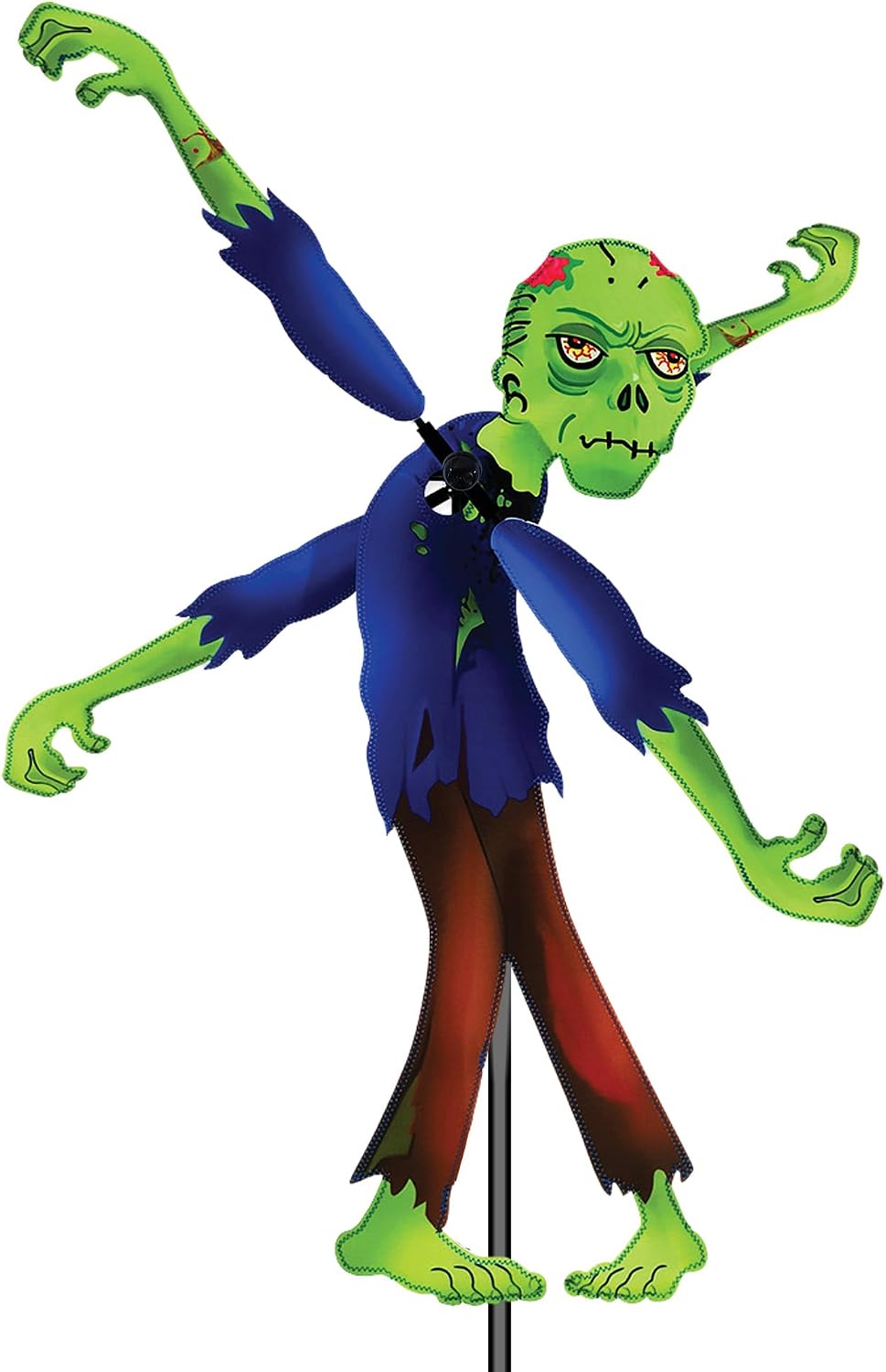 Whirligig Spinner Zombie 20" – Spooky Halloween-Themed Design, Weather-R...