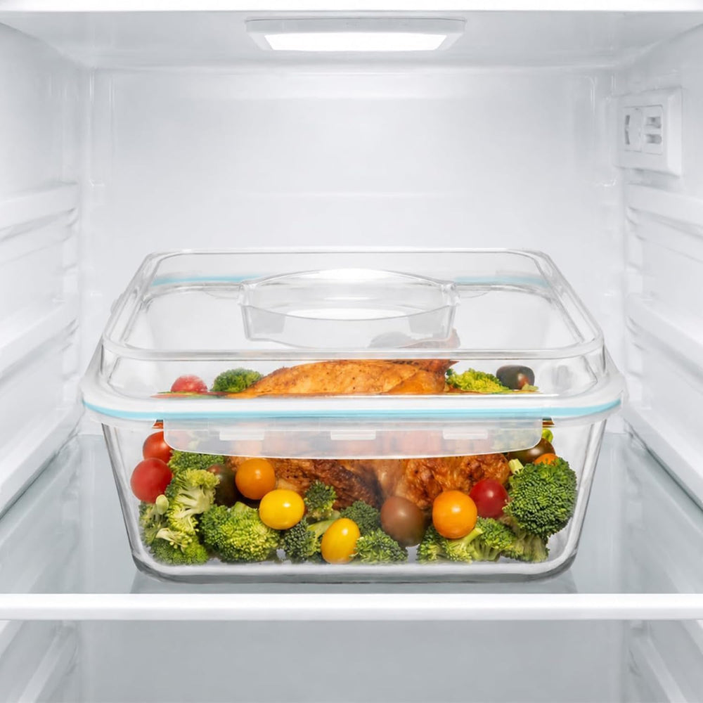 6500 ML / 220 oz / 28 Cup LARGE Glass Food Storage Container with Airtight Lo...