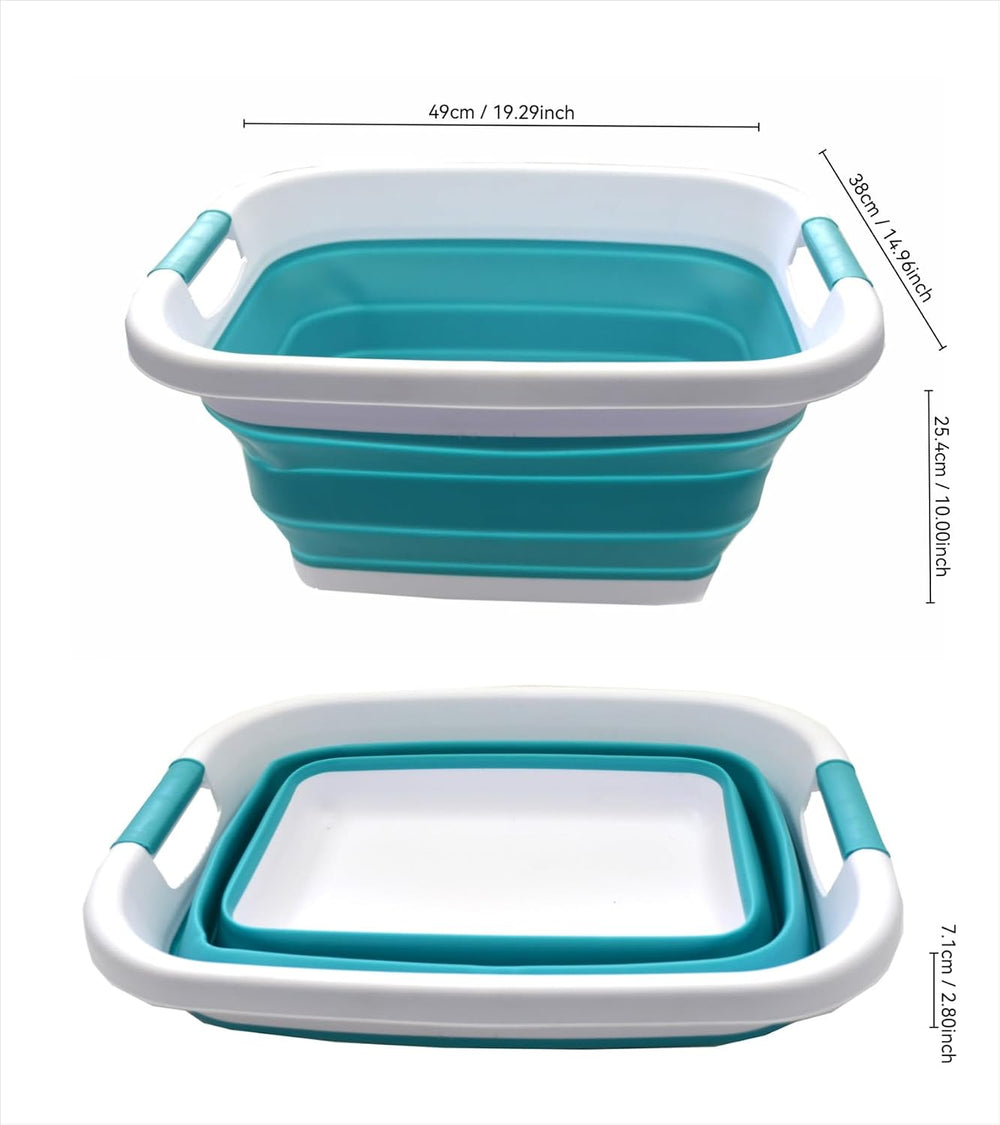 SAMMART Set of 2-25L (6.6 gallon) Collapsible Laundry Basket/Tub-Foldable Sto...