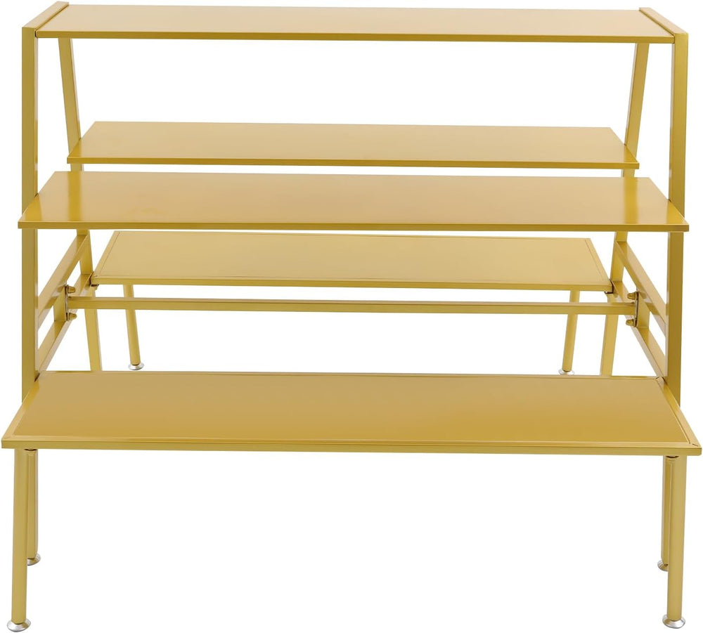 Metal Shoe Handbag Display Stand, 3 Tier Heavy Duty Double-Sided Display Tabl...