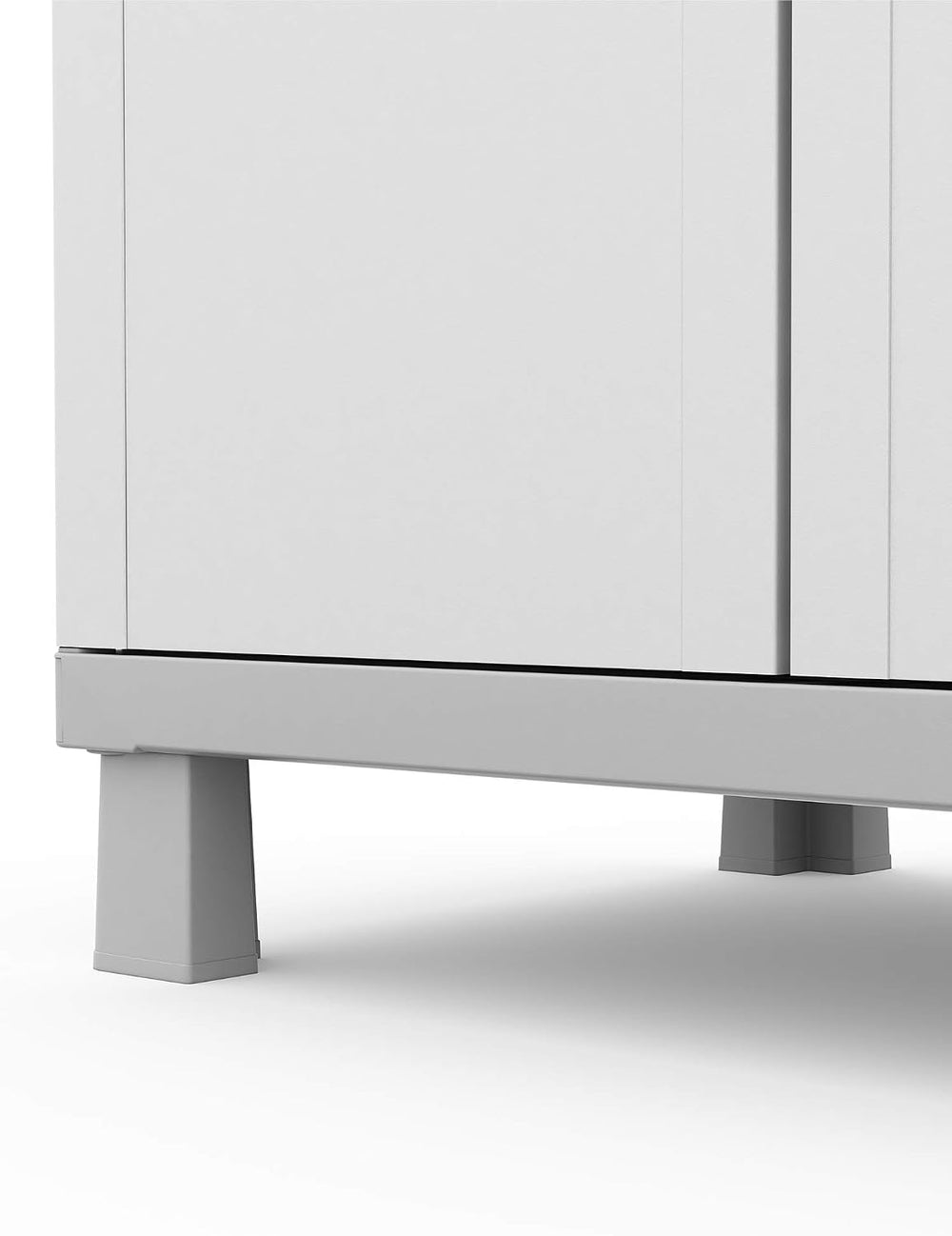 Keter Storage Cabinet with Doors and Shelves for Laundry Room, Garage, Bathro...