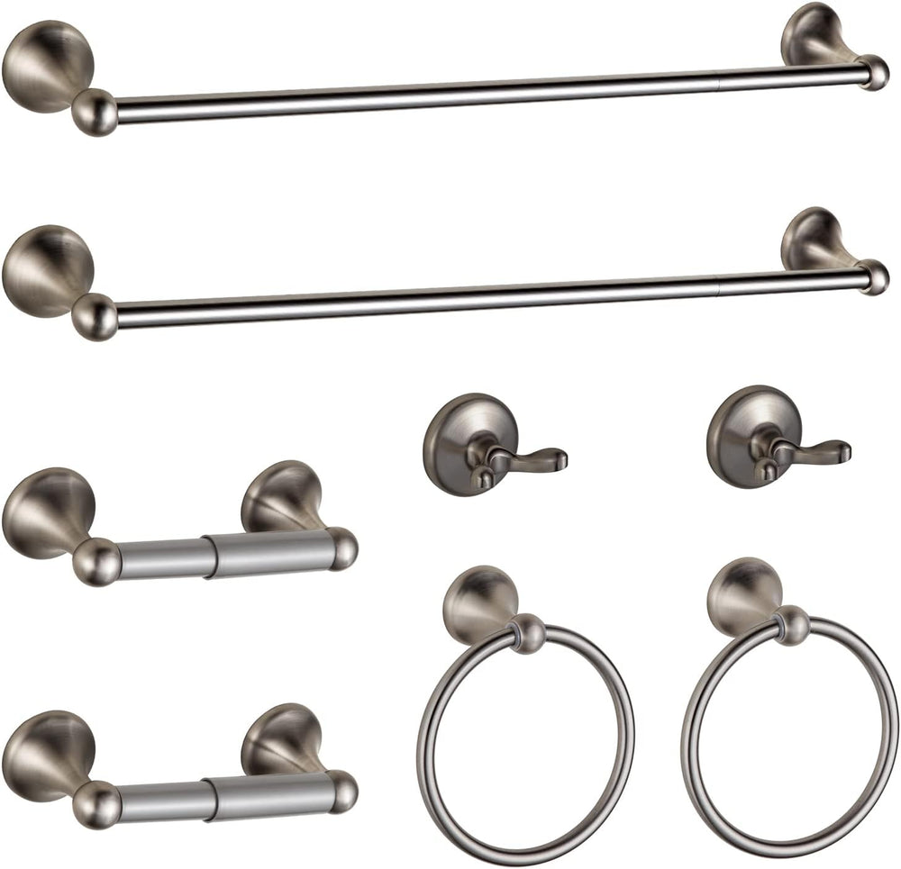 BGL Bathroom Hardware Set Brushed Nickel Adjustable Expandable Bath Towel Bar...