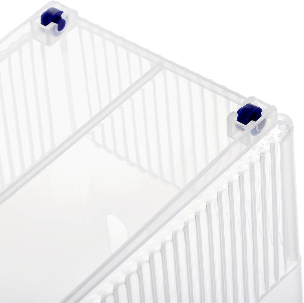 Peohud 3 Pack Freezer Organizer Bins with Wheels, Clear Plastic Pantry Storag...