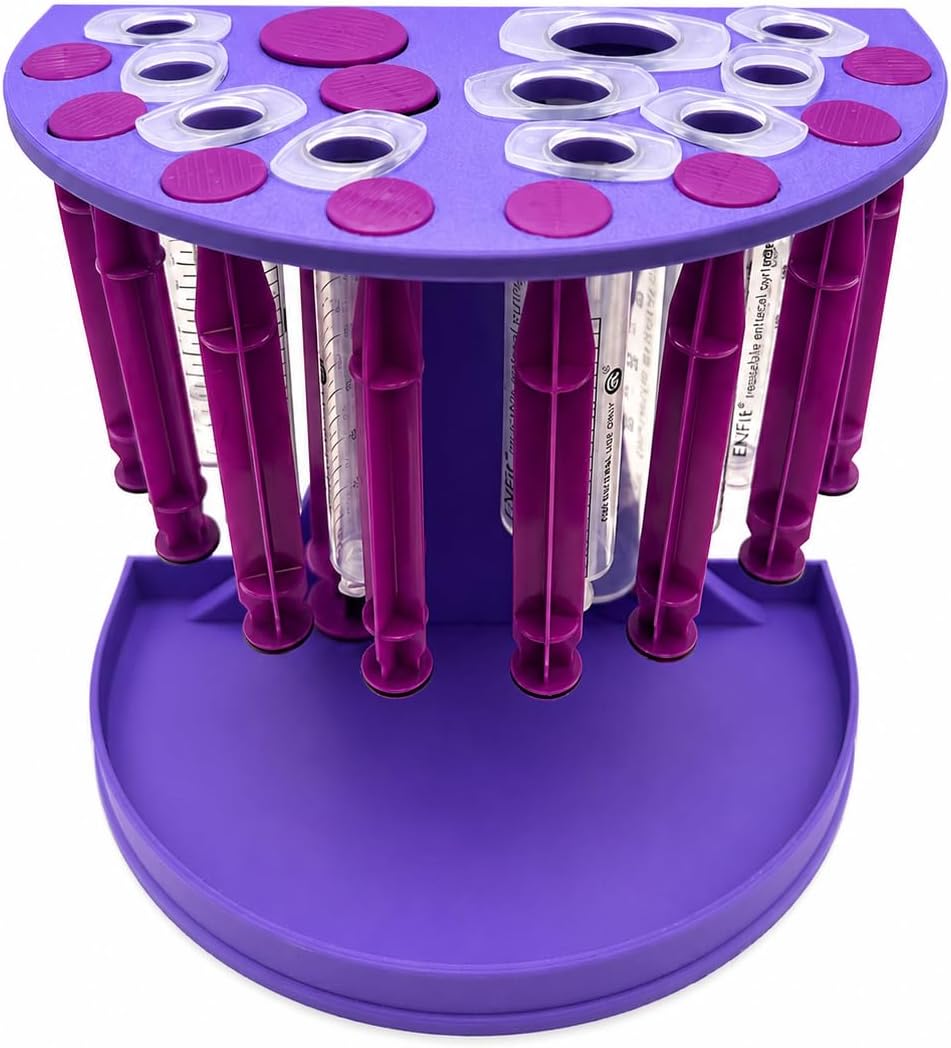 Syringe Drying Rack & Organizer – Fits Common Medicine Syringes from 10mL...