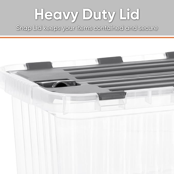 Superio Storage Bins with Lids, Stackable Totes, BPA Free, Odor Free, Organiz...