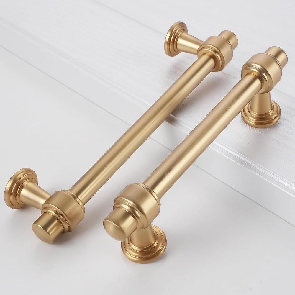 10 Pack 5 inch Champagne Bronze Kitchen Cabinet Handles Cabinet Pulls Gold Dr...