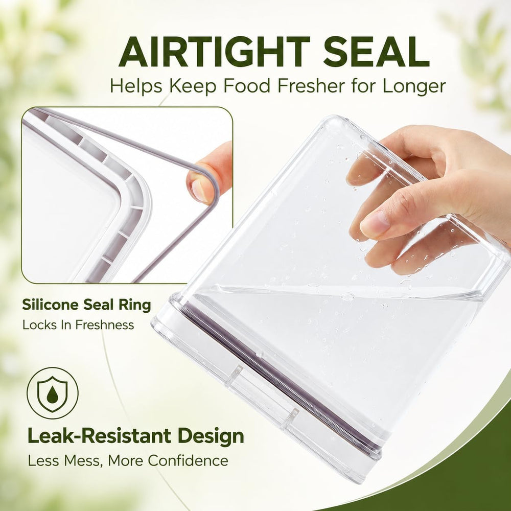 16-Piece Airtight Food Storage Containers, 8 Containers and 8 Lids