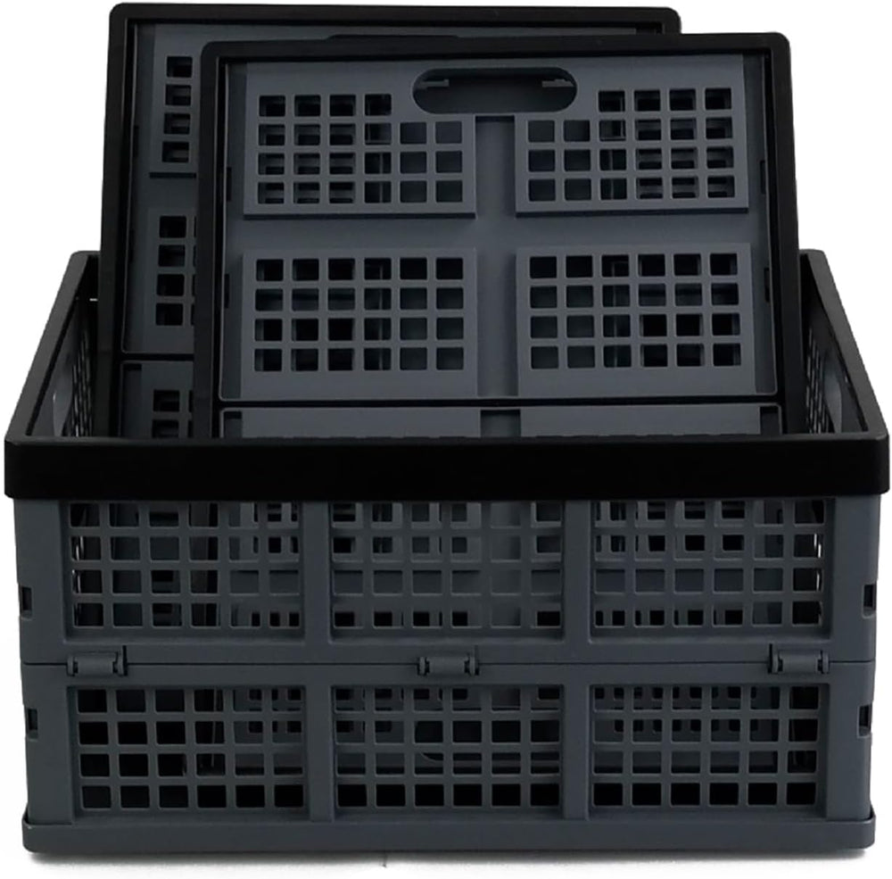 3-Pack 34 L Plastic Collapsible Storage Crates