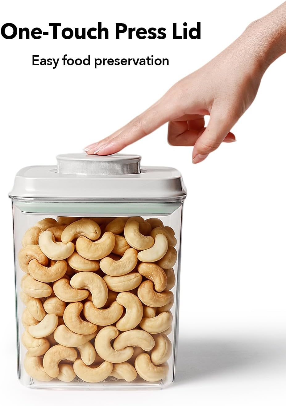 Airtight Food Storage Containers Set with One-Touch Lid, 2-Pack (2.8 QT / 2.6...