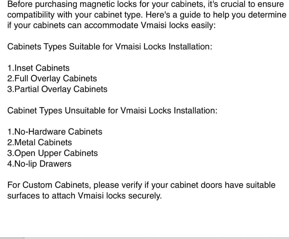 Vmaisi Adhesive Magnetic Locks for Cabinets & Drawers (10 Locks and 2 Keys)