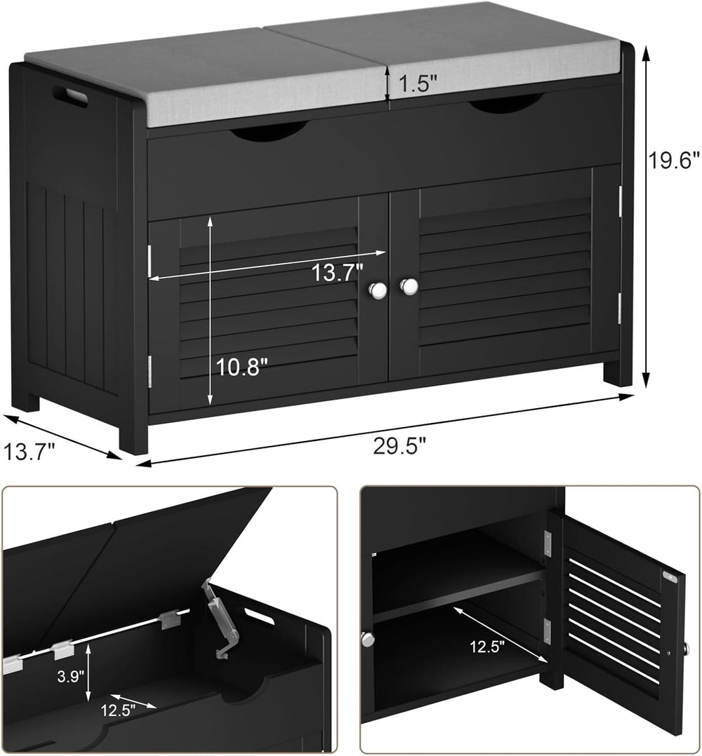ChooChoo Shoe Storage Bench with Lift Top Storage & Cushioned Seats