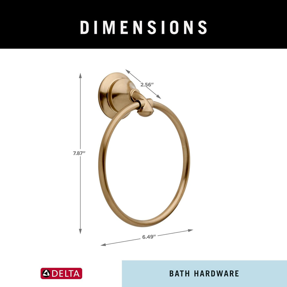 Delta Hand Towel Holder | Champagne Bronze Ring for Hanging Towels in Kitchen...