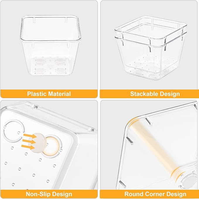 SMARTAKE 28 Piece Drawer Organizers