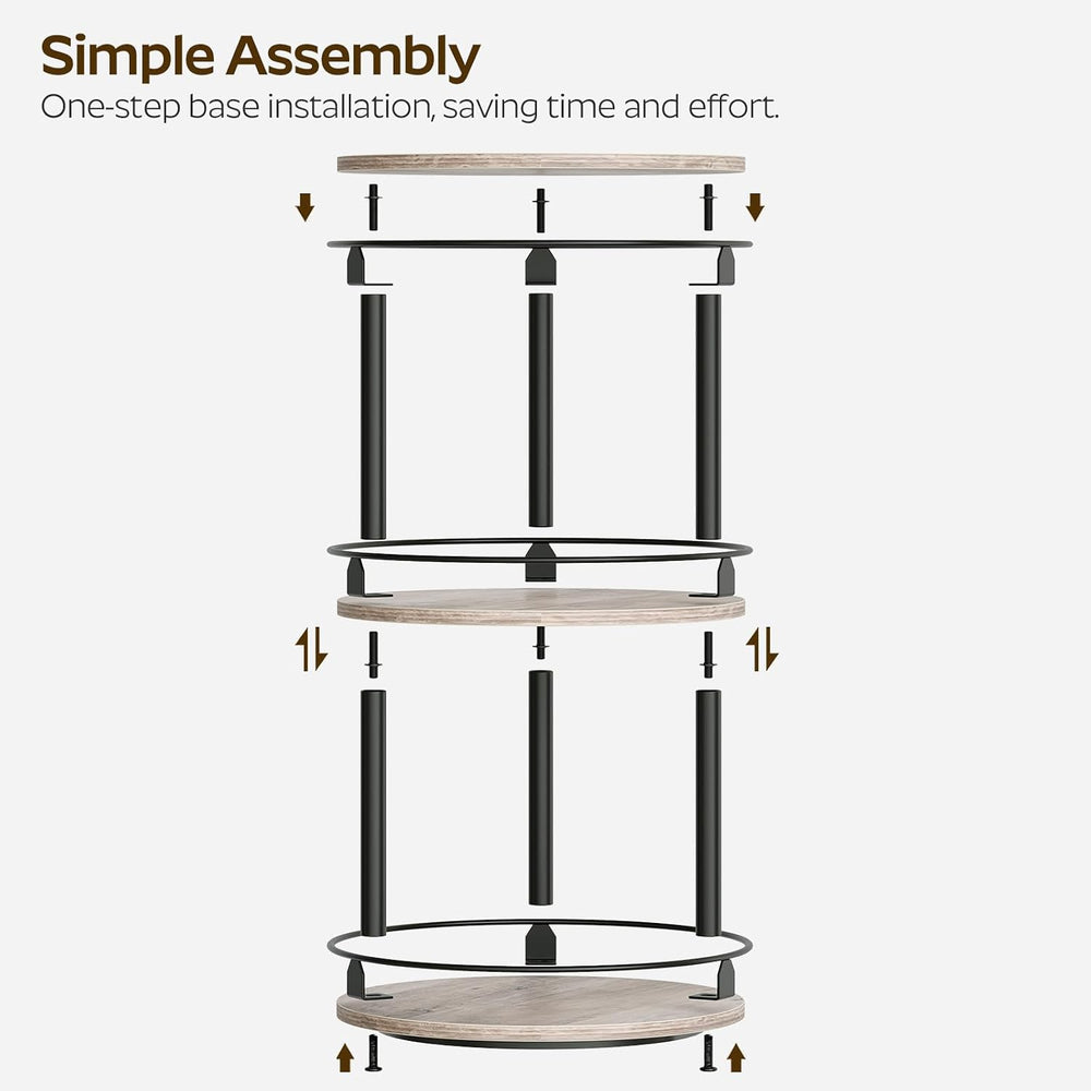 YATINEY 3-Tier Lazy Susan Organizer, Rotating Spice Rack, Spinning Organizer,...