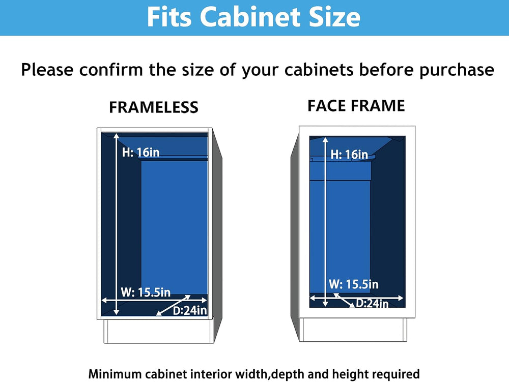 LOVMOR Individual Pull Out Cabinet Organizer, 2 Tier Slide Out Cabinet Drawer...