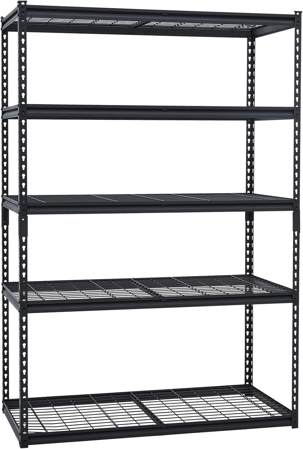 Heavy Duty 5-Tier Metal Storage Shelves - Adjustable Garage Shelving
