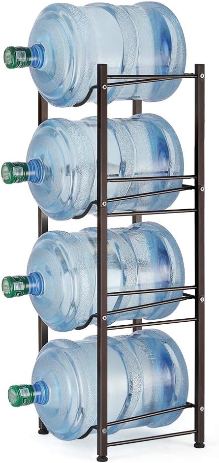 5 Gallon Water Bottle Holder Water Jug Rack Water Bottle Storage 4-Tier Water...
