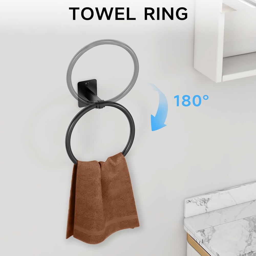 10-Piece Bathroom Accessories Set, 24 inch Towel Bar