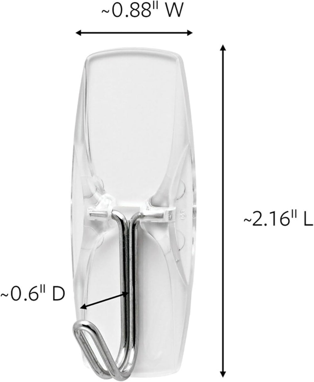 Command Clear Medium Wire Toggle Hooks, 20 Hooks and 24 Strips, Holds Up to 2...