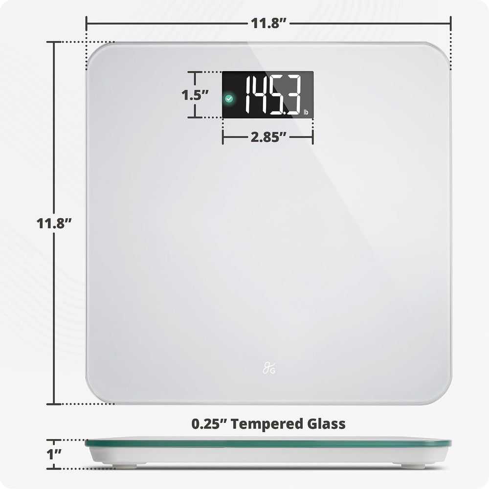 Greater Goods AccuCheck Digital Bathroom Scale for Body Weight (Pearl Gray)