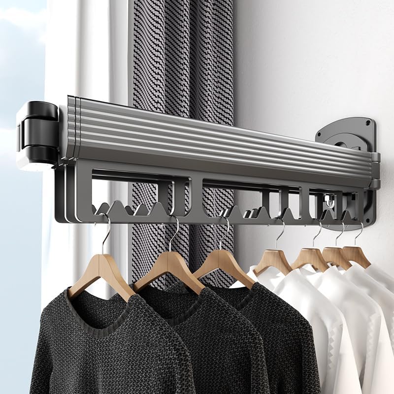 Mounted Wall Drying Rack, Laundry Hanger Dryer Rack, Laundry Hanger Rack, Wal...