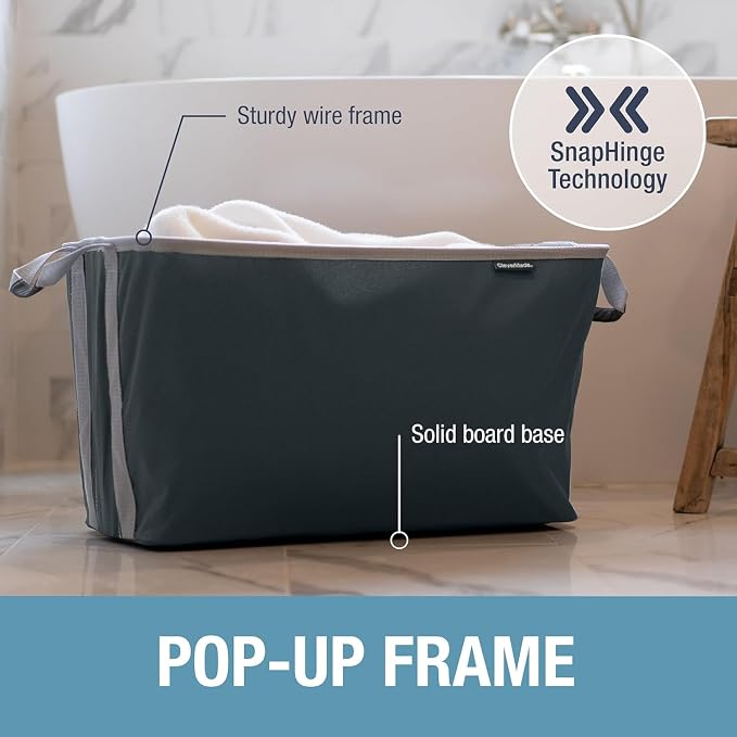 CleverMade Collapsible Laundry Basket Hamper (2 Pack)
