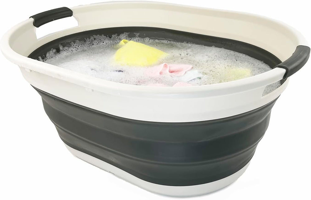 SAMMART 39L (10.3 gallons) Collapsible Plastic Laundry Basket - Foldable Wash...