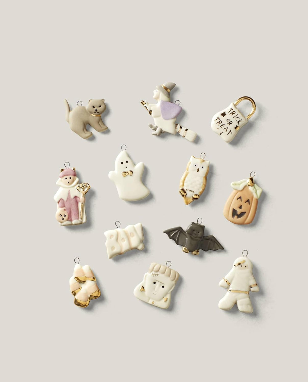 Lenox Trick-or-Treat Halloween Hangable Mini Ornament Set, 12-Piece