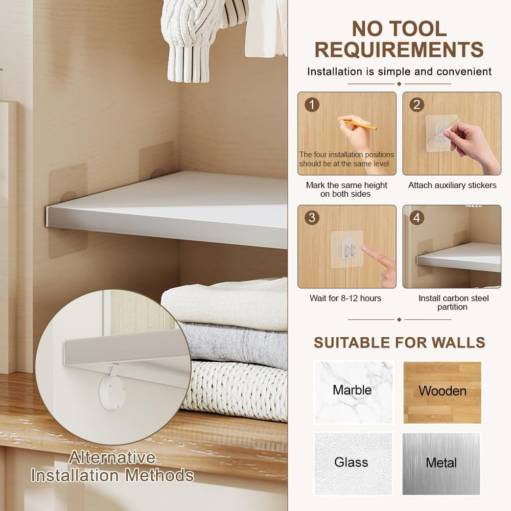Tension Shelf Expandable Closet Tension Shelf