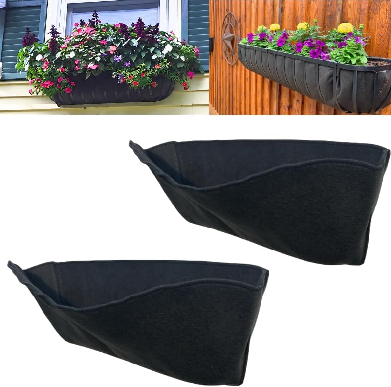 48 Inch Fabric Trough Coco Liner Replacement for Window Basket Flower Planter...