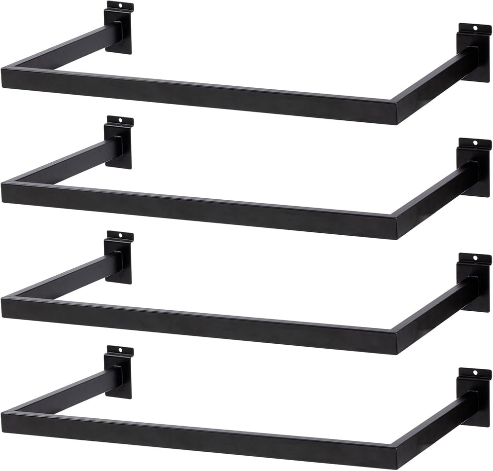 Slatwall U-Shaped Rectangular Tubing Hangrail - 24"x12", Slatwall A...