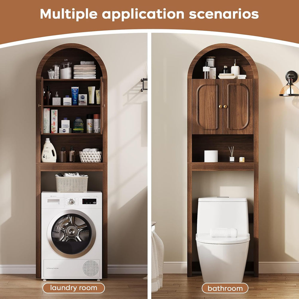 Arched Over the Toilet Storage Cabinet, Freestanding Bathroom Organizer