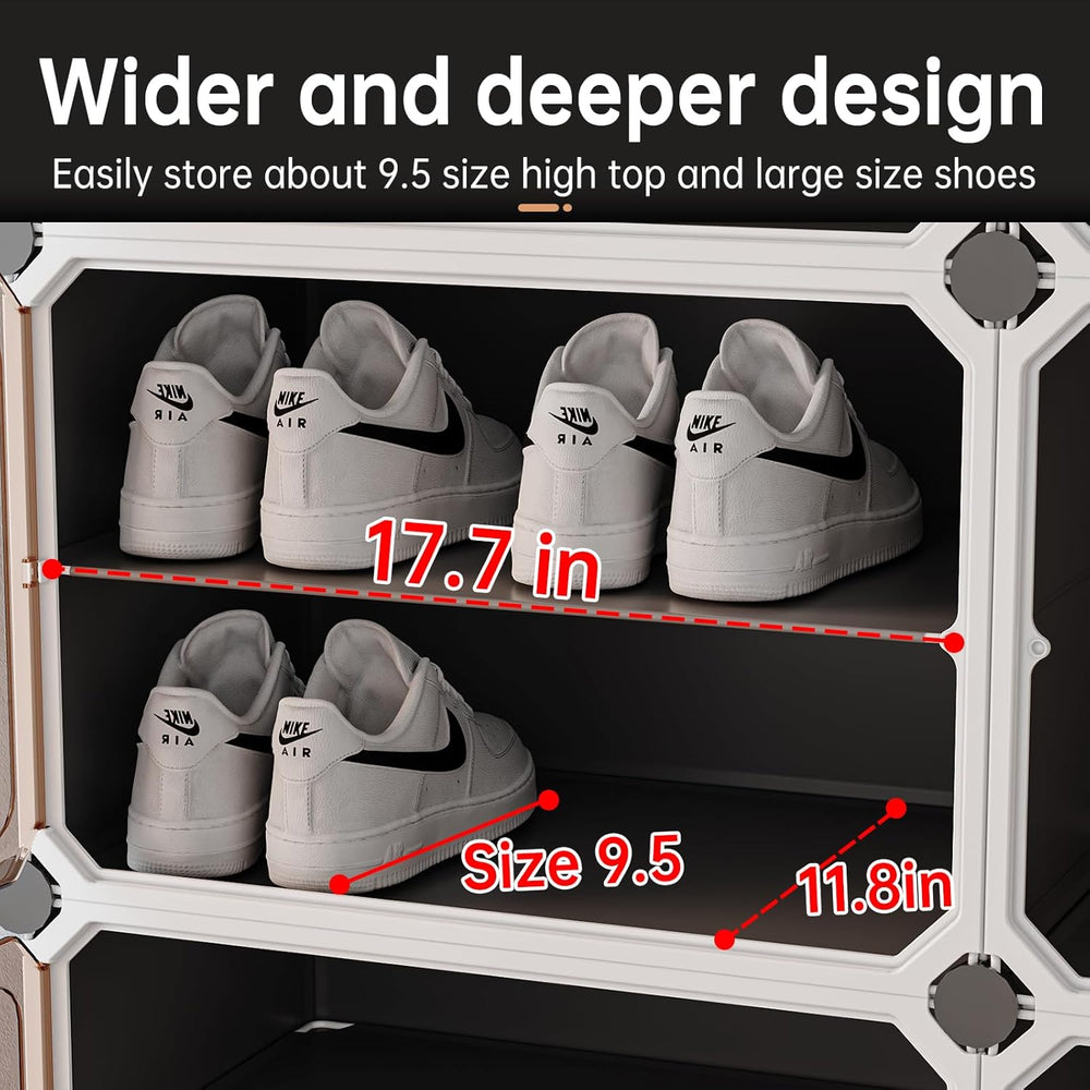 MAGINELS 8-Tier Shoe Rack,Expandable Plastic Shoe Cabinet. Shoe Storage with ...