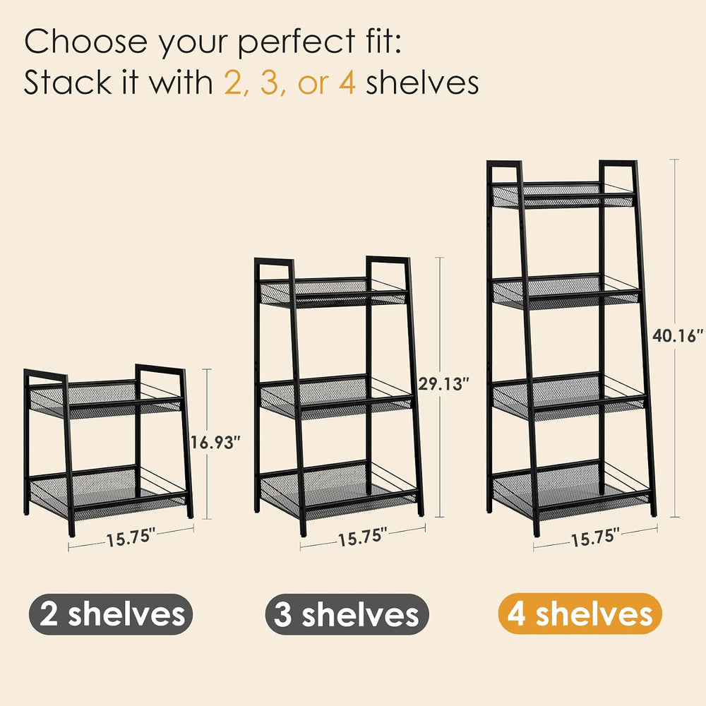 4 Tier Bathroom Shelf, Bathroom Organizer and Storage for Small Space, Free-S...