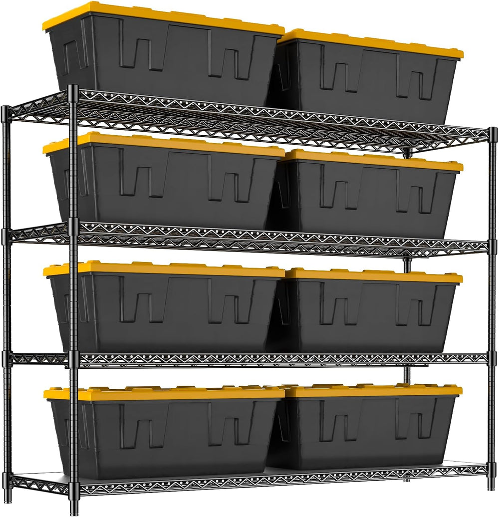 60" W Storage Shelves 2640 LBS Heavy Duty Garage Shelving, Adjustable Wi...