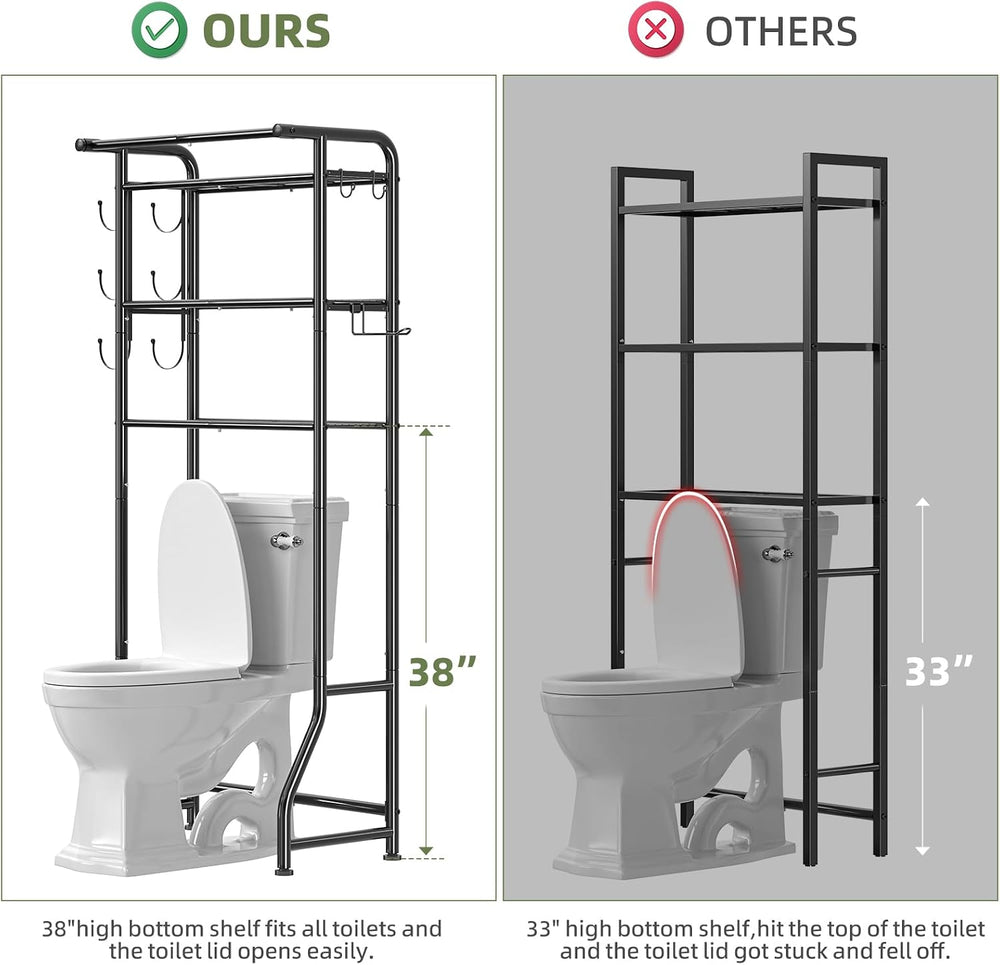 Simple Trending Over The Toilet Storage Cabinet, Metal Bathroom Shelf Organiz...