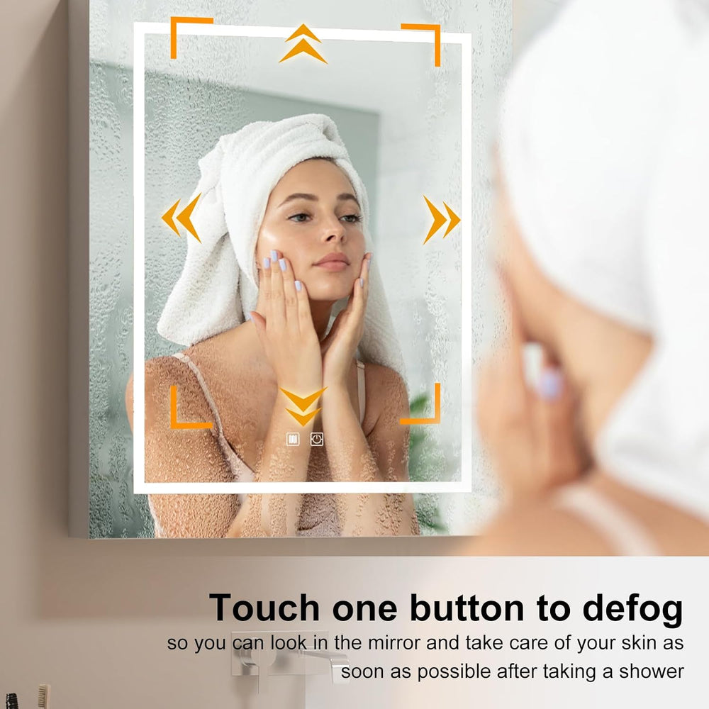 Led Medicine Cabinet,Lighted Medicine Cabinet with Mirror Wall Mounted