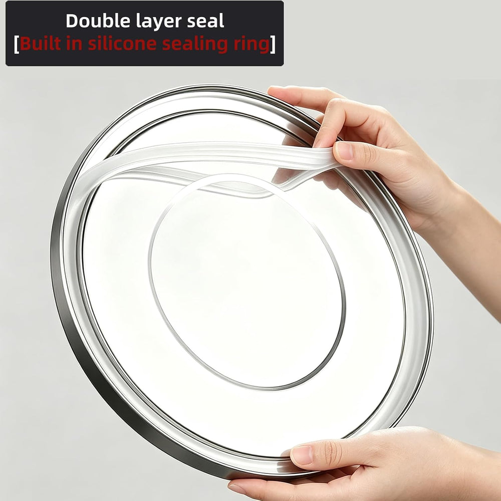 304 stainless steel food storage containers with lids lock clips airtight con...